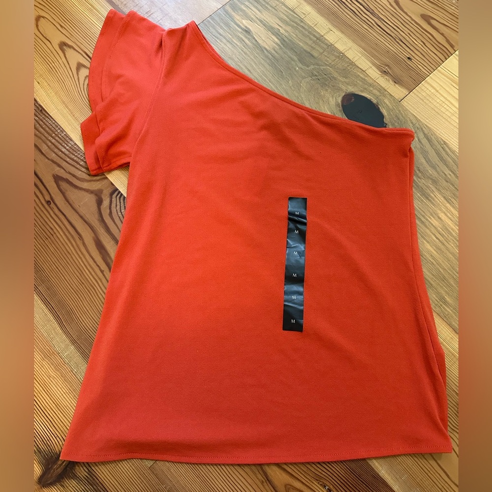Red Banana Republic Ruffle One Shoulder Top